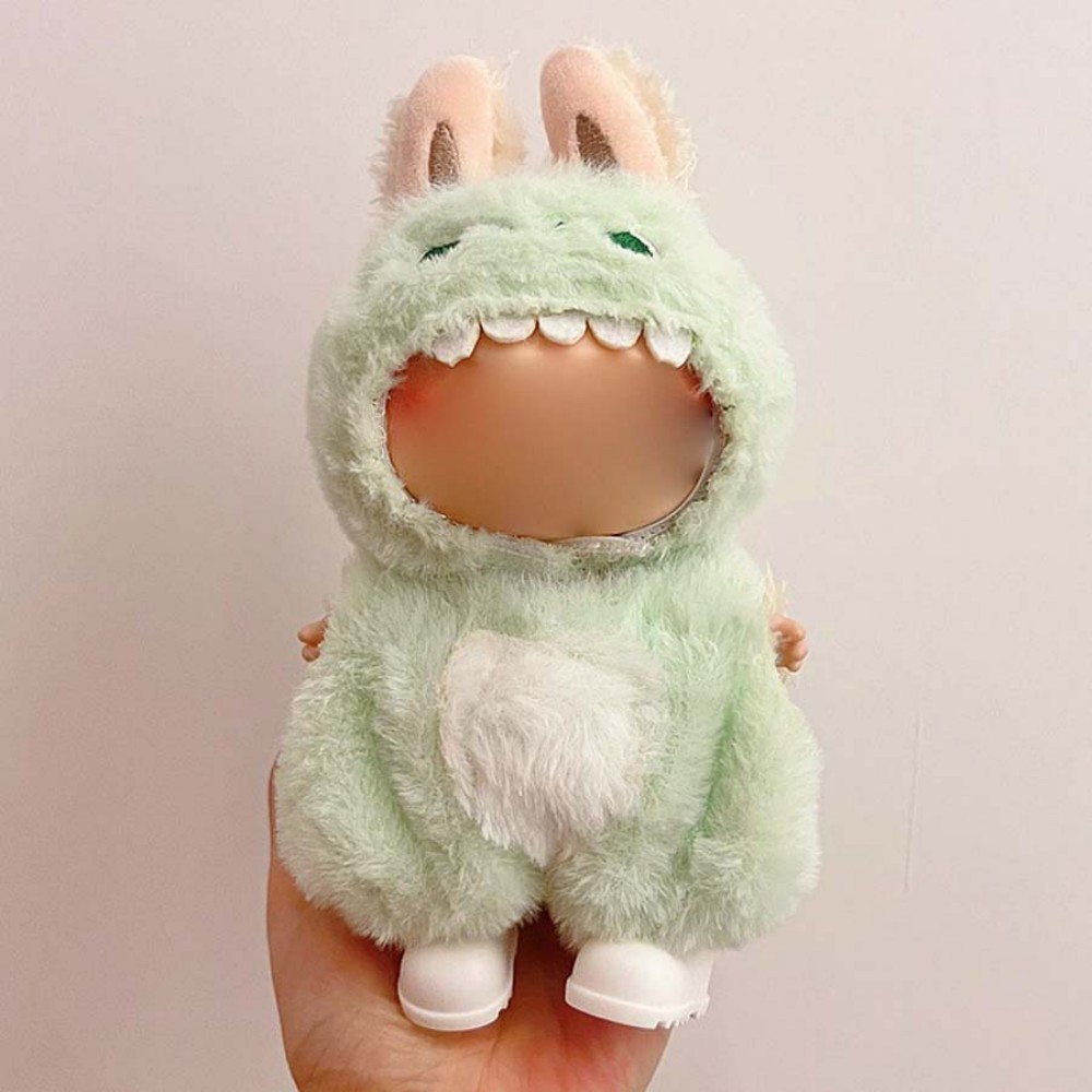 17cm Labu Doll Clothes Green Dinosaur Style Outfit Fits Gen 1/2/3 (Doll Not Included)
