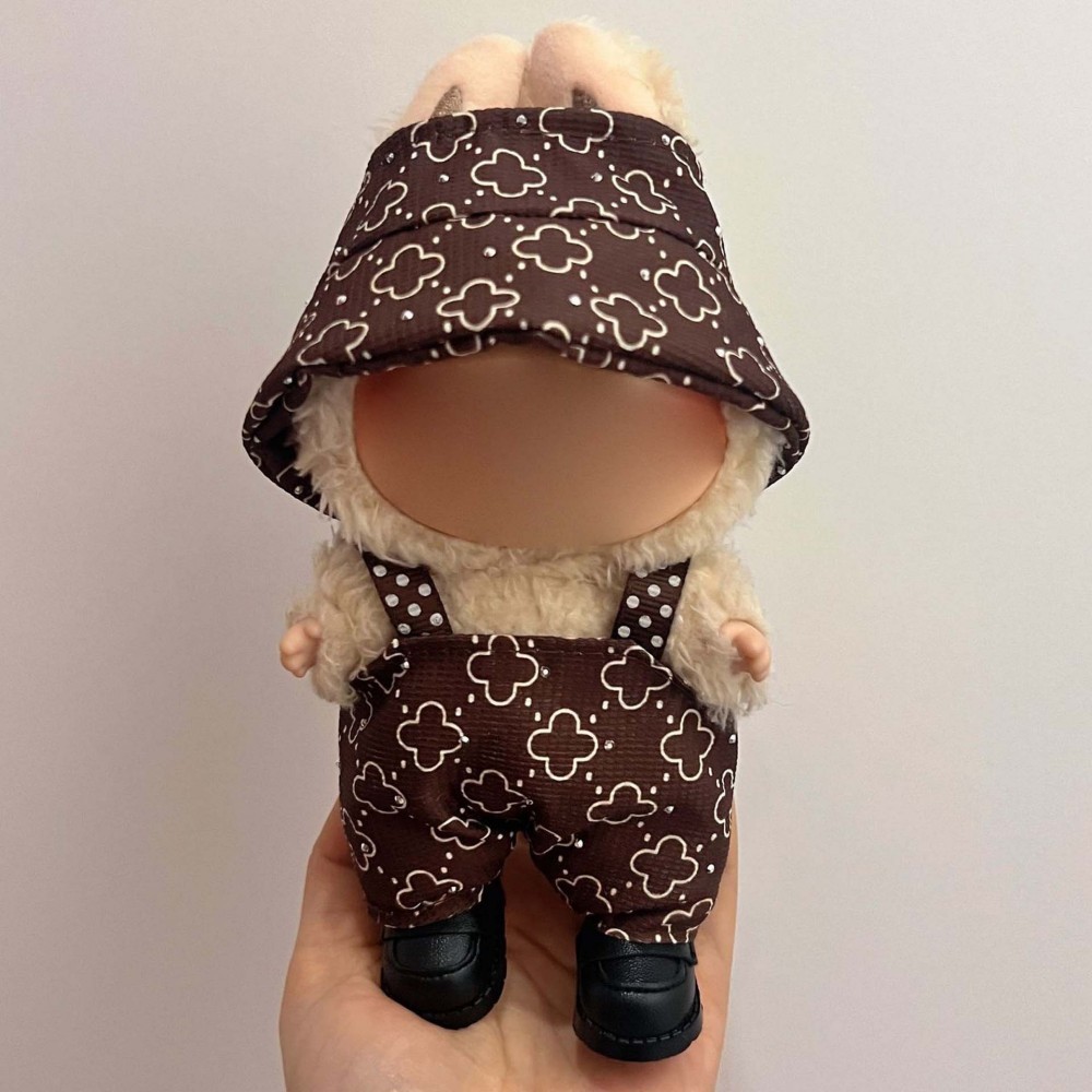 17cm Labu Doll Clothes Mocha Brown Set Style Outfit Fits Gen 1/2/3 (Doll Not Included)
