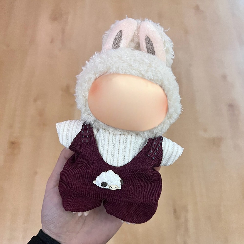 17cm Labu Doll Clothes Eggplant Lamb Style Outfit Fits Gen 1/2/3 (Doll Not Included)