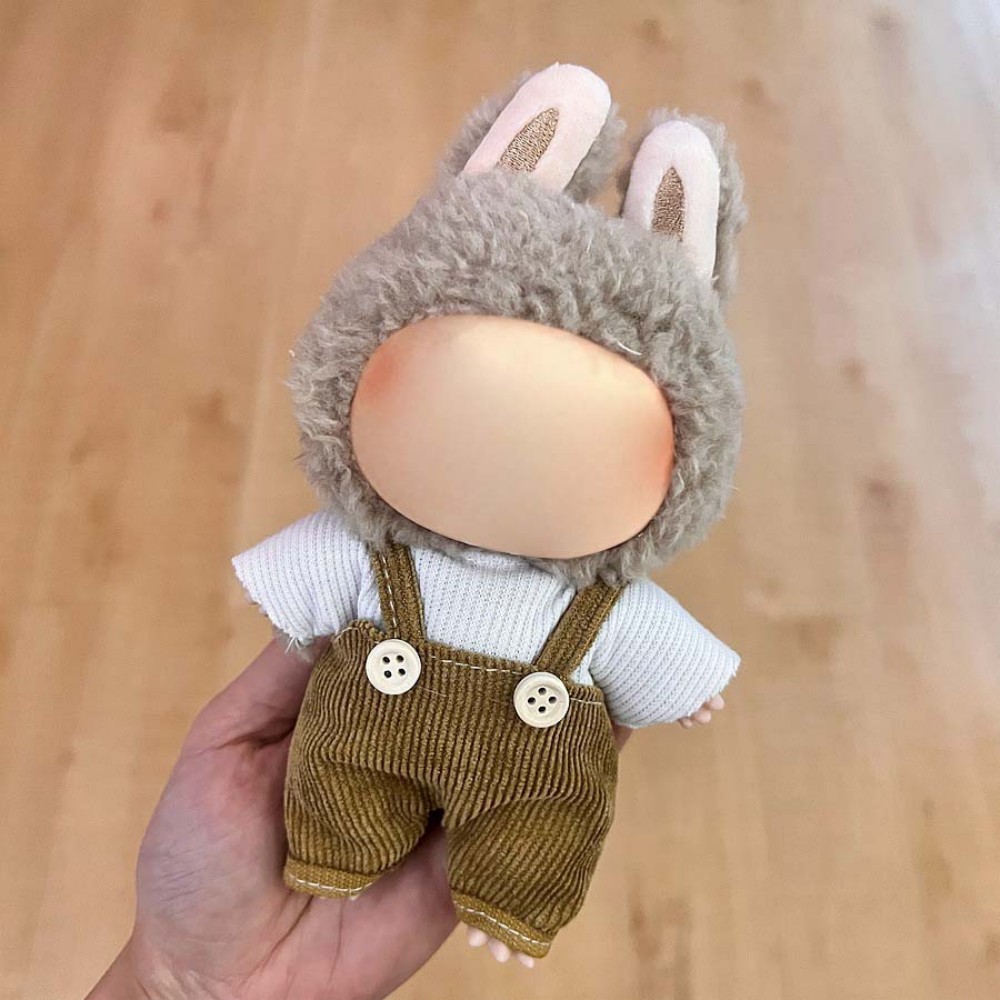 17cm Labu Doll Clothes Basic Khaki Style Outfit Fits Gen 1/2/3 (Doll Not Included)
