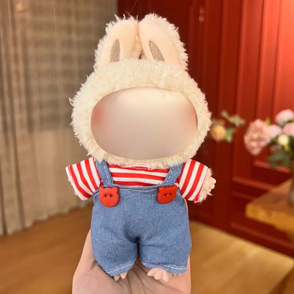 17cm Labu Doll Clothes Basic Striped Style Outfit Fits Gen 1/2/3 (Doll Not Included)