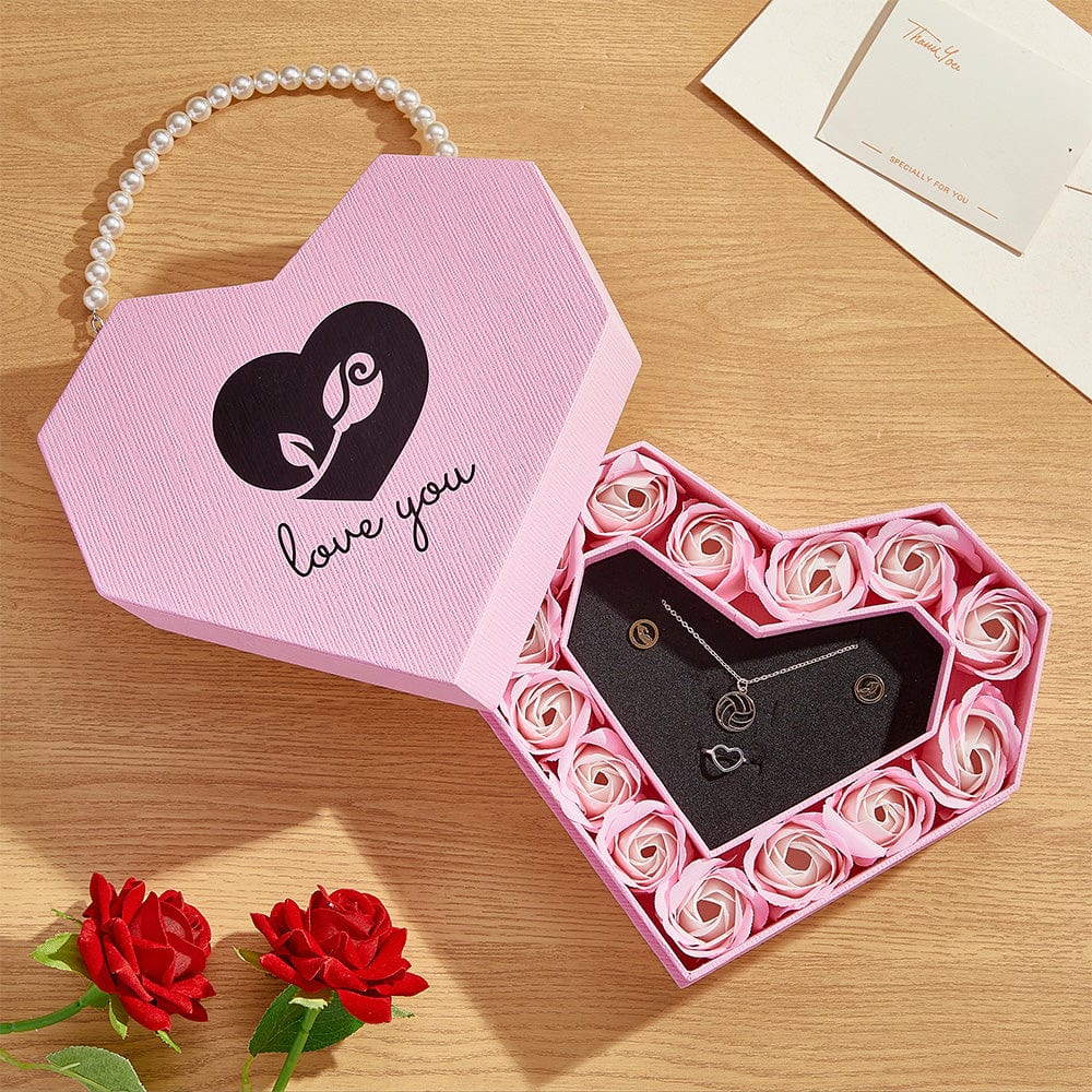 Romantic Heart Shaped Handheld Jewellery Gift Box Valentine's Day Gift - Giftlab