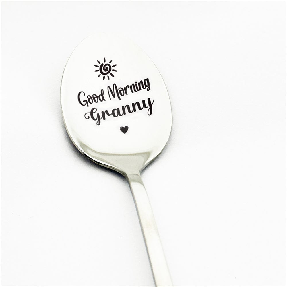 Good Morning Dad Coffee Spoon Stainless Steel Spoon Gift for Dad - Giftlab