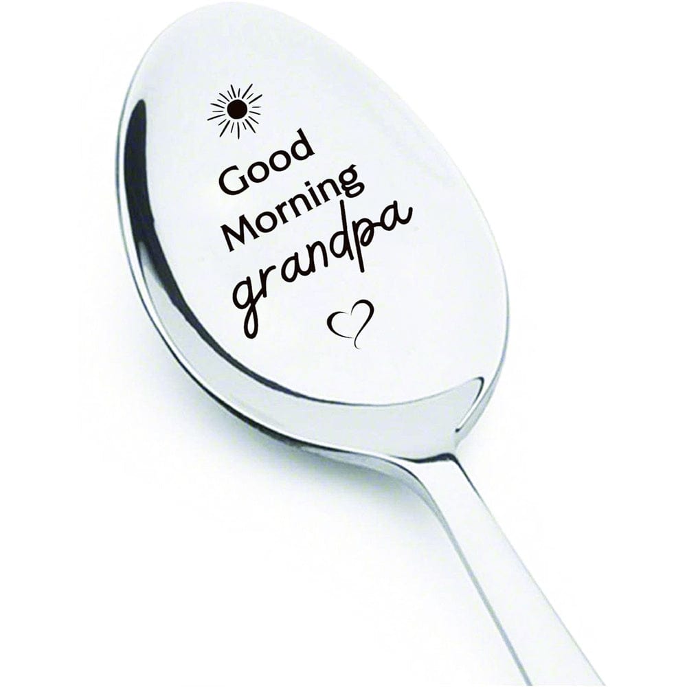 Good Morning Coffee Spoon Stainless Steel Spoon Gift for Grandma - Giftlab