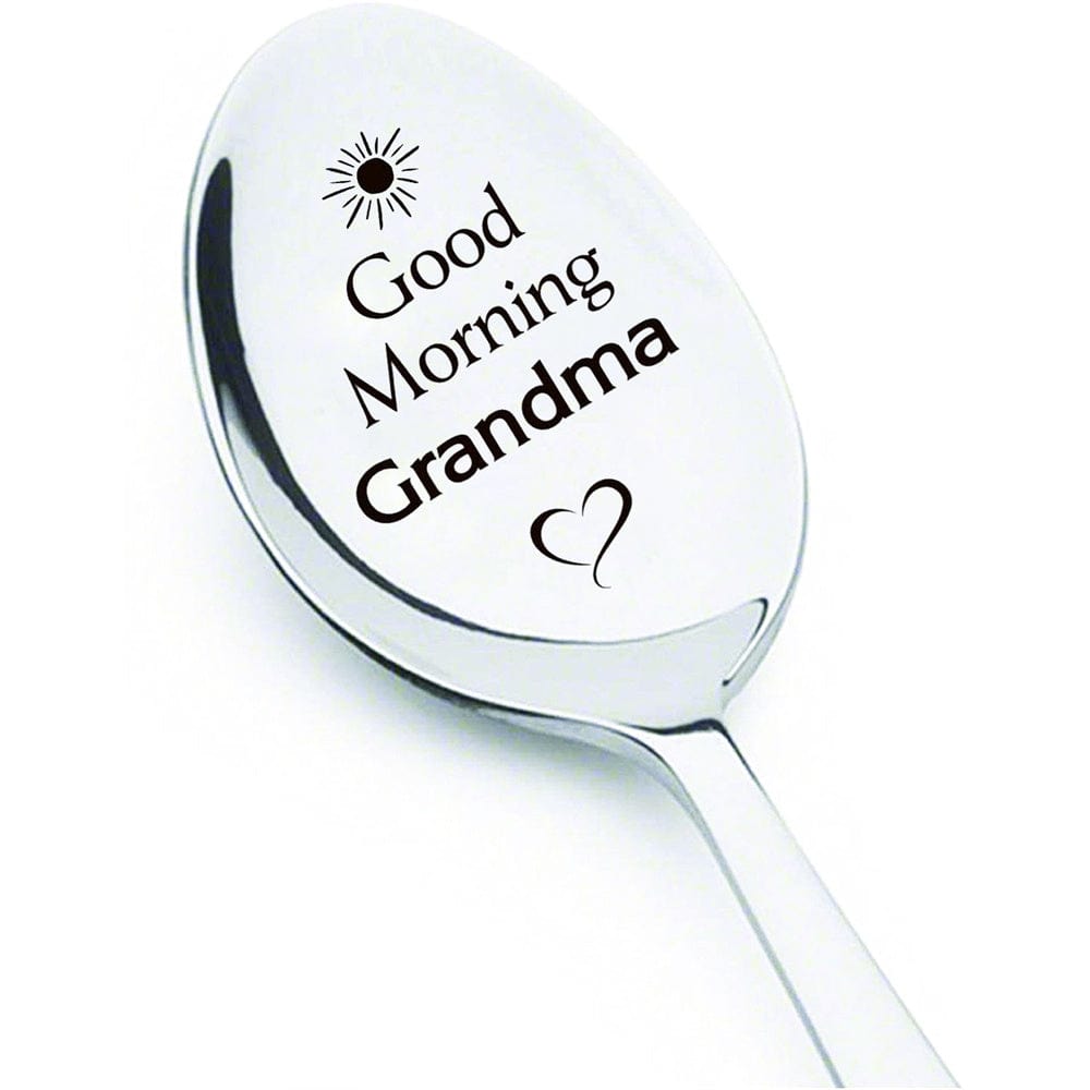 Good Morning Coffee Spoon Stainless Steel Spoon Gift for Grandma - Giftlab