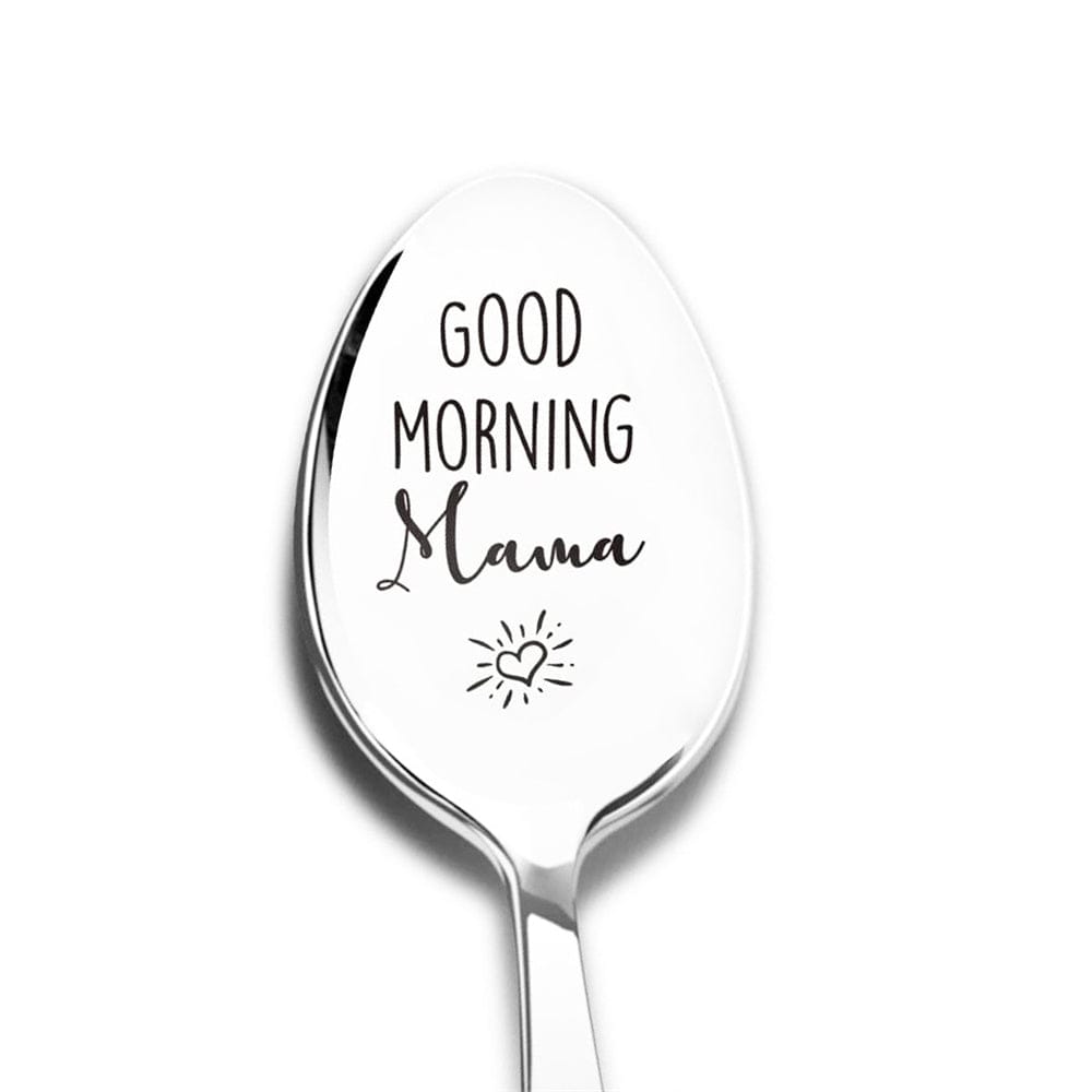 Good Morning Mama Coffee Spoon Stainless Steel Spoon Gift for Mama - Giftlab