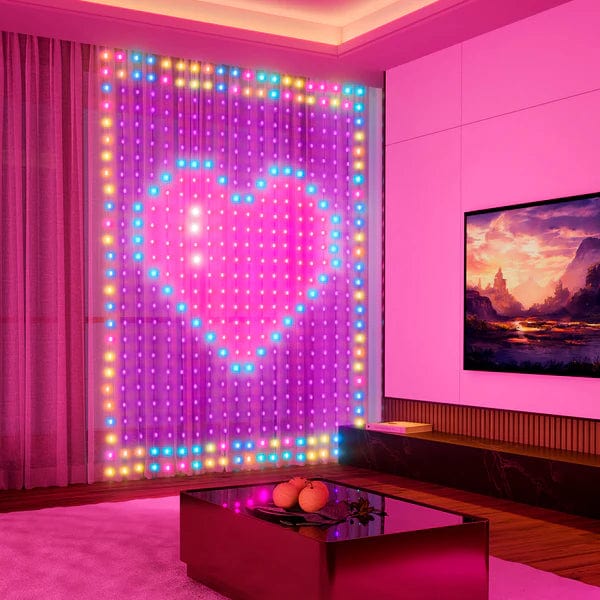 APP Controlled LED Curtain Lights RGB Multi-Color Smart Bluetooth Subtitle Curtain Lights - Giftlab