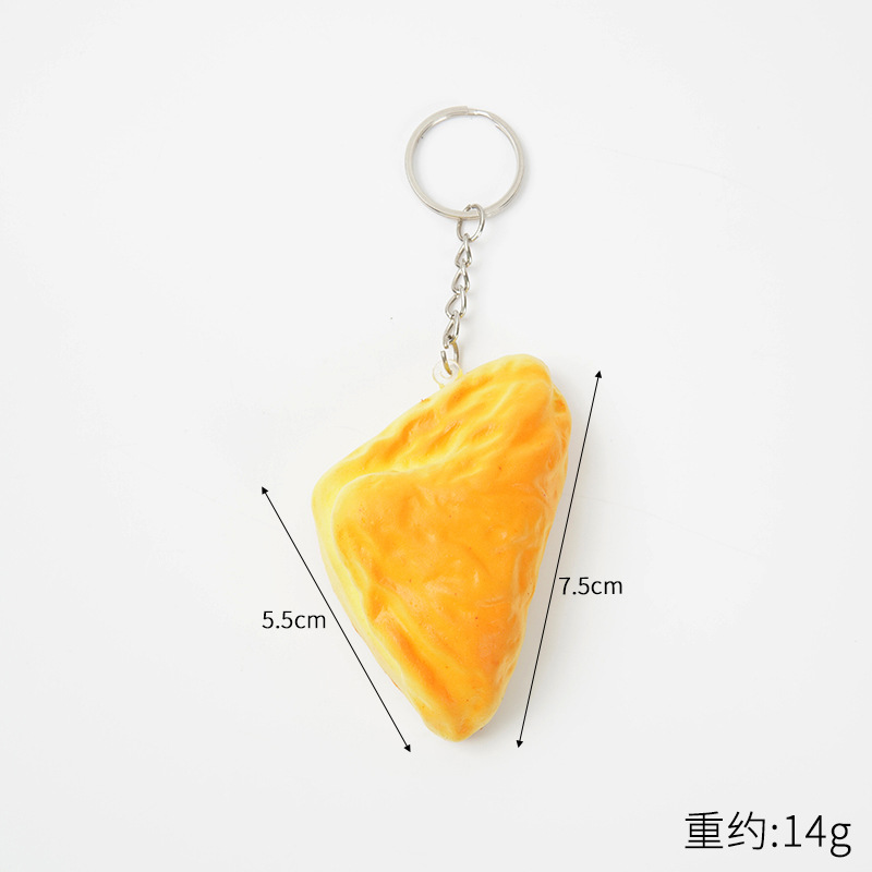 Mini Realistic Triangle Bread PU Foam Squishy Stress Relief Toy Cute Bag Charm & Keychain for Friend - MyFaceBoxer