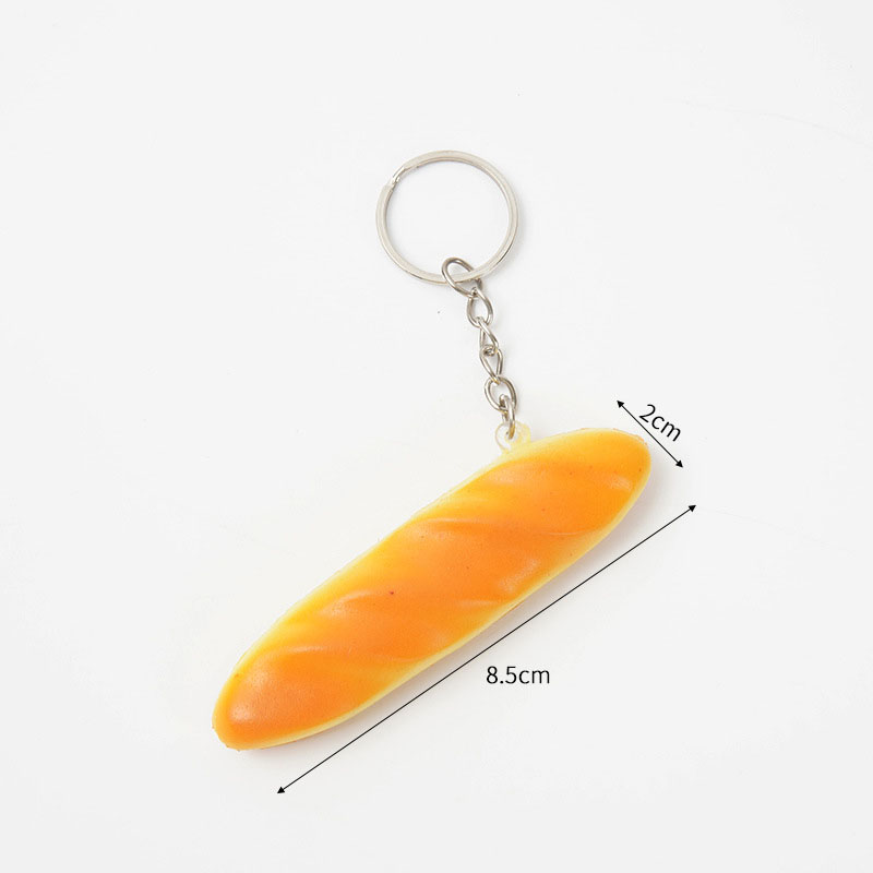 Mini Realistic Baguette PU Foam Squishy Stress Relief Toy Cute Bag Charm & Keychain for Friend - MyFaceBoxer