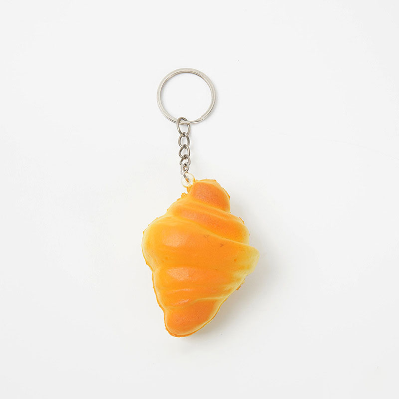 Mini Realistic Croissant PU Foam Squishy Stress Relief Toy Cute Keychain for Friend - MyFaceBoxer