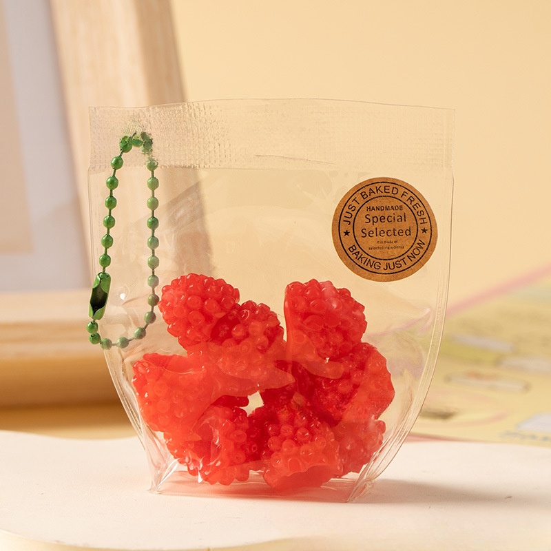 Raspberry Taba Squishy Toy Handmade Cute Keychain Stress Relief Toys Gifts for Friends - MyFaceBoxer