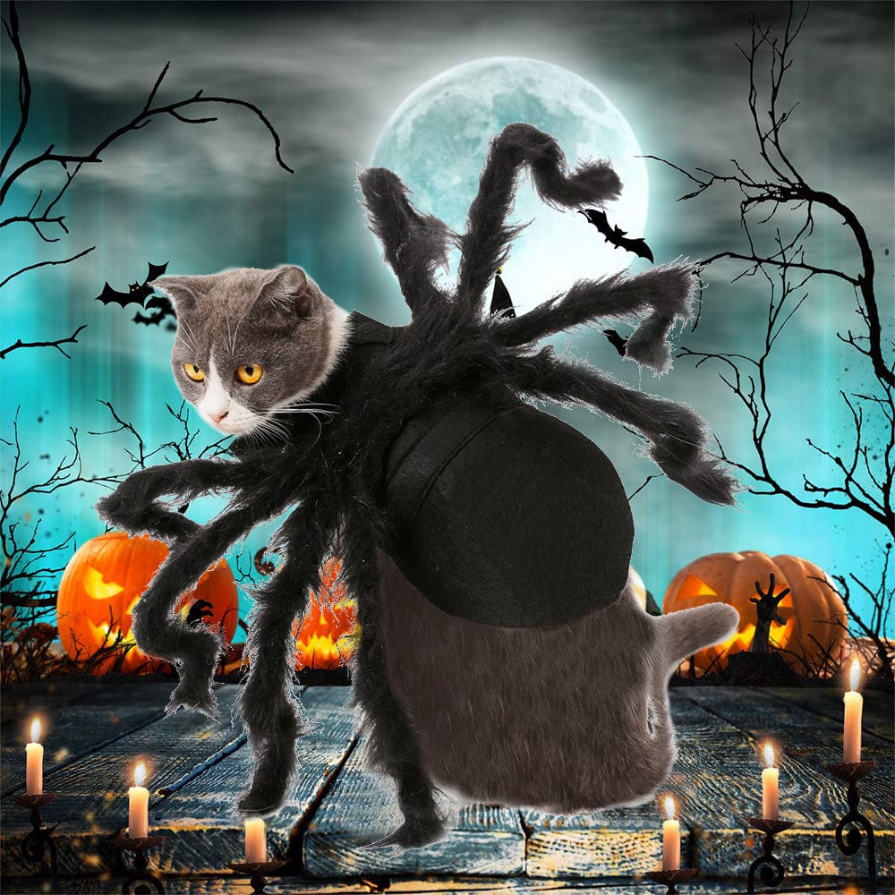 Halloween Pet Spider Costume Spider Cosplay Costumes with Adjustable Velcro for Small Medium Dogs and Cats - Giftlab