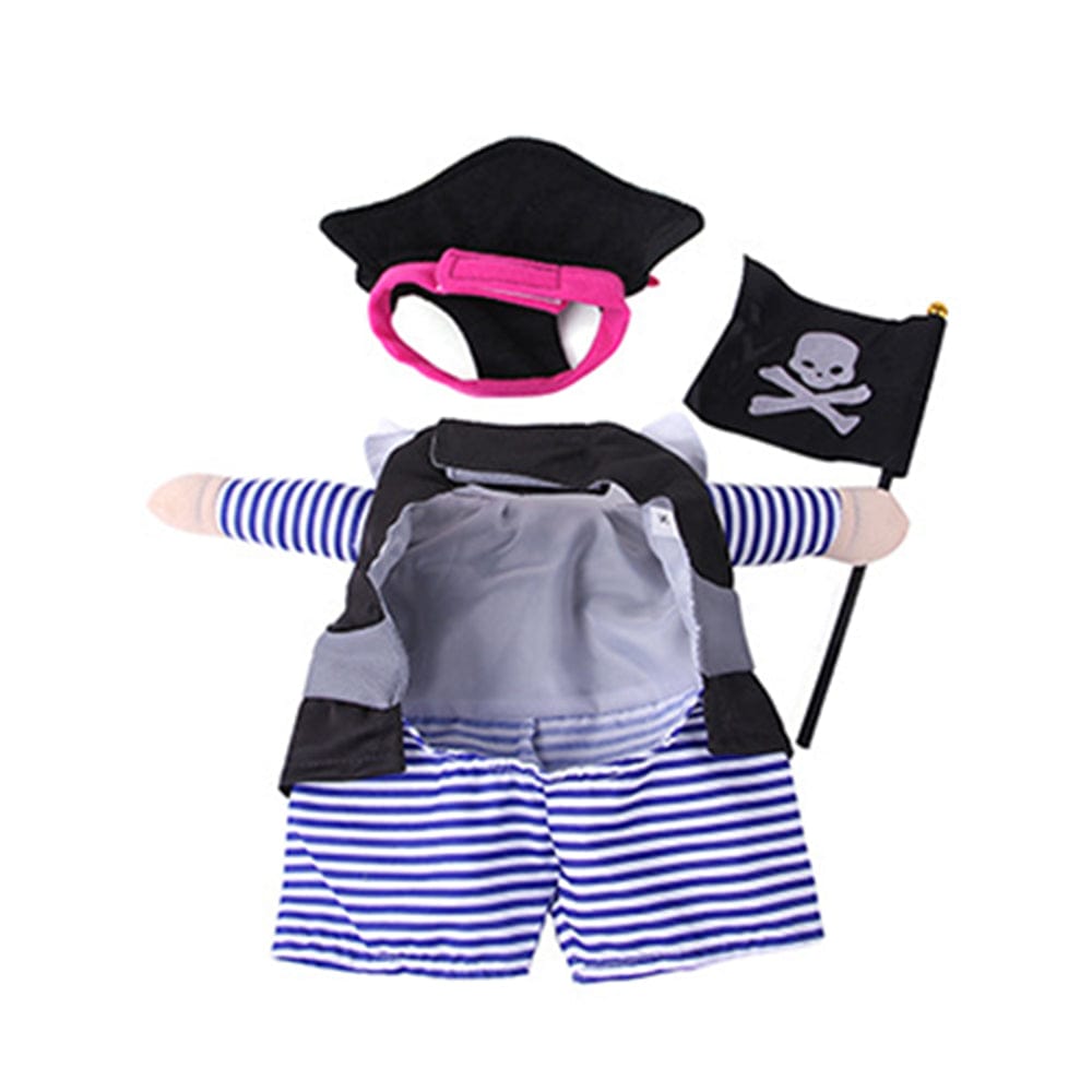 Halloween Pirate Pet Costume Halloween Caribbean Style Pet Dressing up Cosplay Party Costume with Hat for Dogs Cats - Giftlab