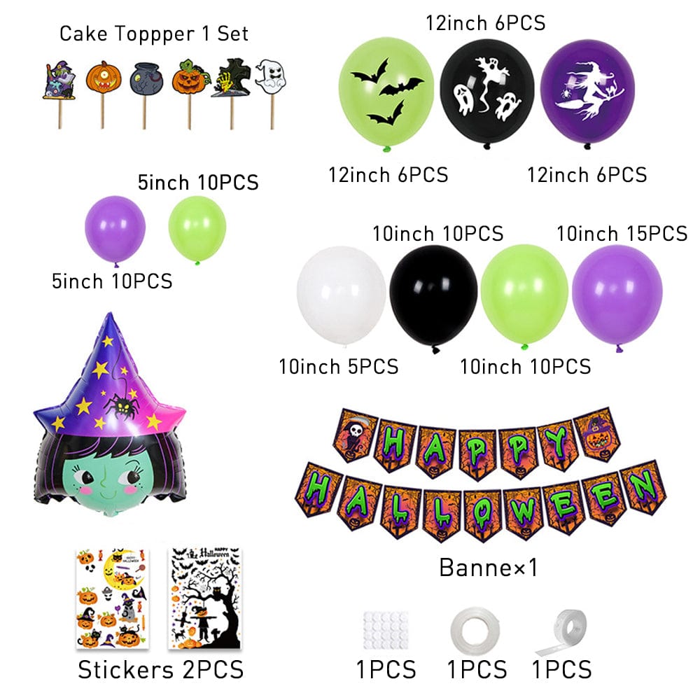 Halloween Balloons Arch Kit for Halloween Theme Party Decorations Supplies - Giftlab