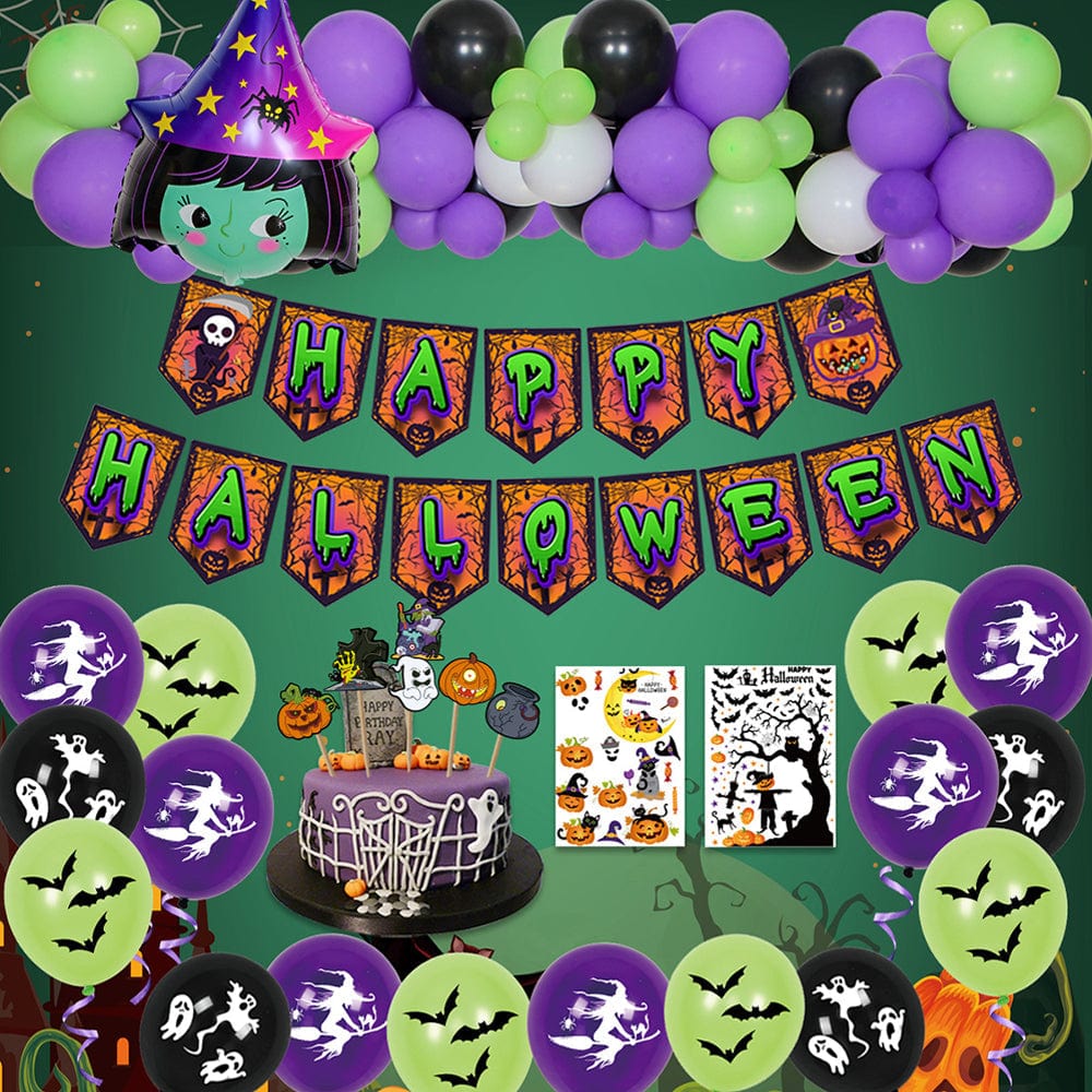 Halloween Balloons Arch Kit for Halloween Theme Party Decorations Supplies - Giftlab