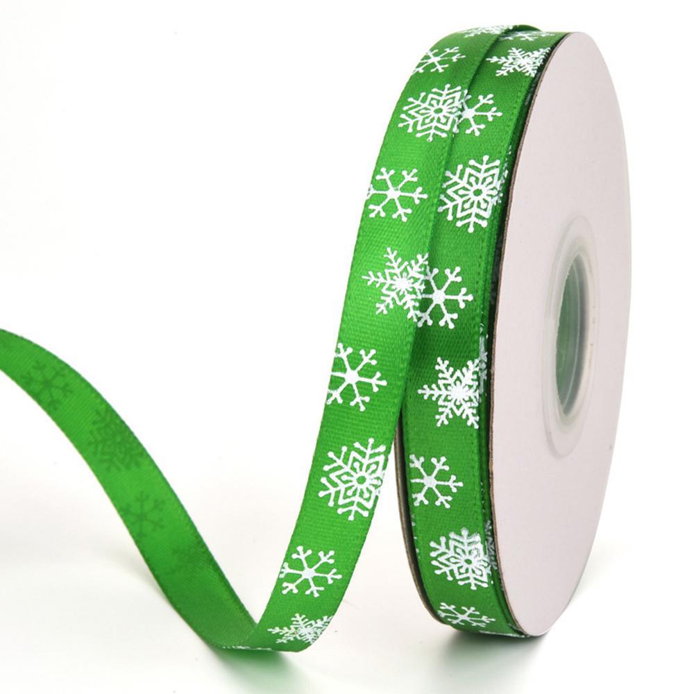 Gift Wrapping Ribbon Christmas Ribbon 10mm Christmas Polyester Snowflake Ribbon - Giftlab