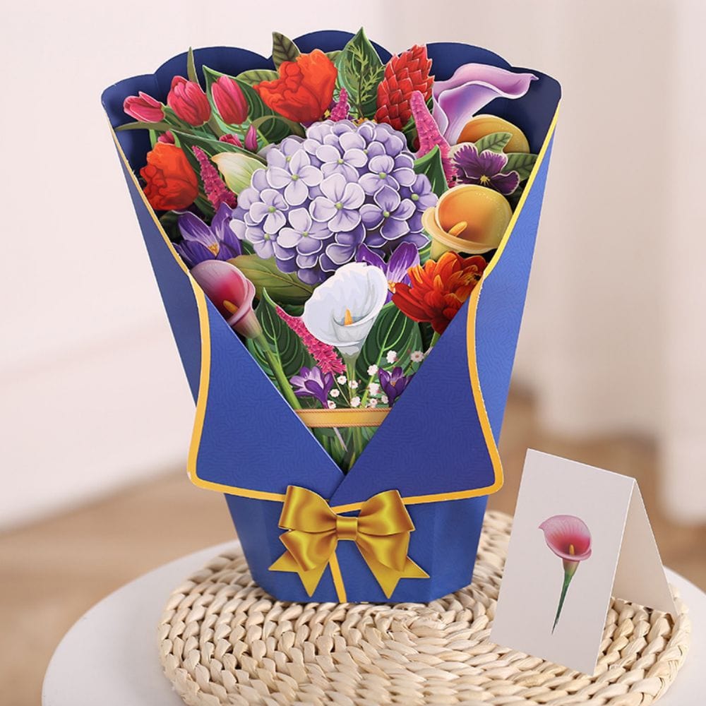 Hydrangea Ball 3D Pop Up Greeting Card Flower Bouquet Pop Up Card - Giftlab