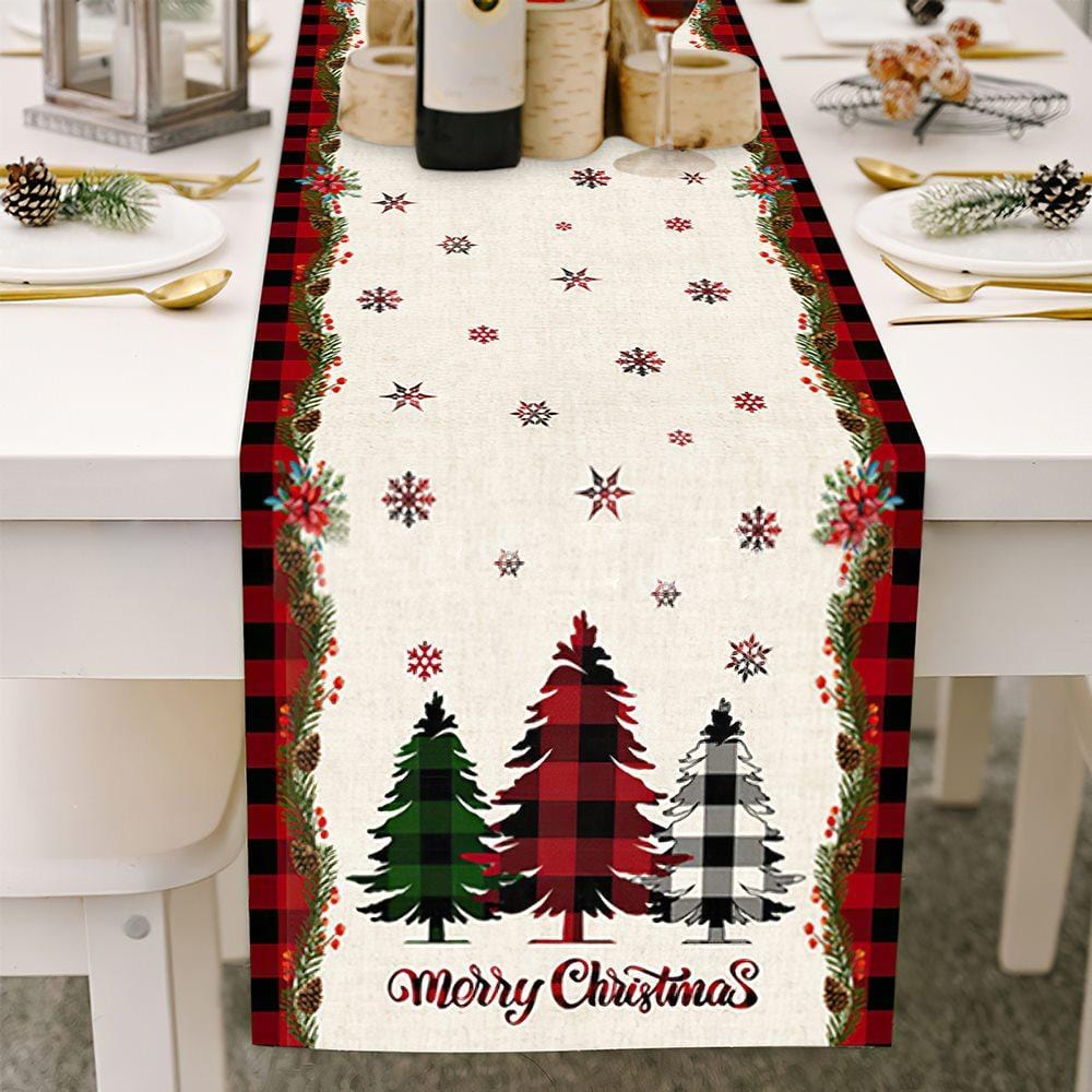 Christmas Tree Table Runners Red 7 sizes Gifts for Friends - Giftlab