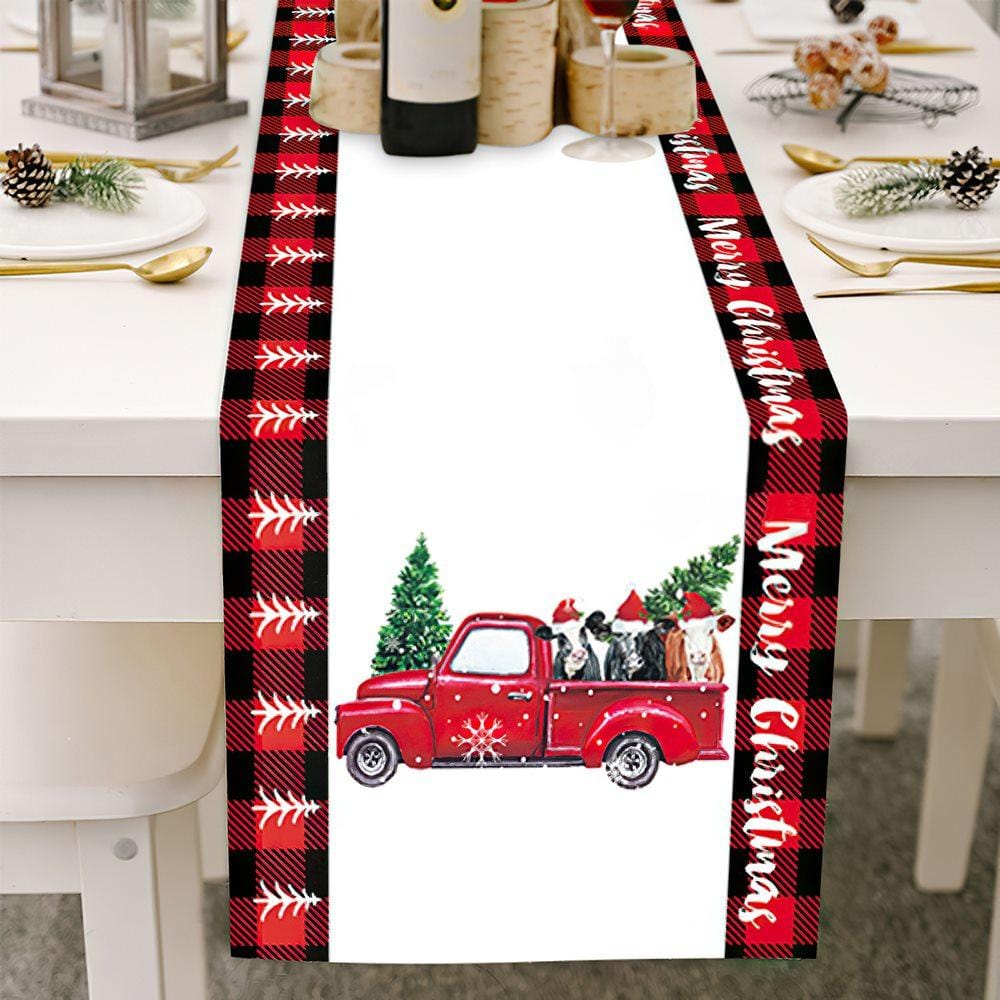 Winter Christmas Table Runner Christmas Tree Car Christmas Gifts - Giftlab