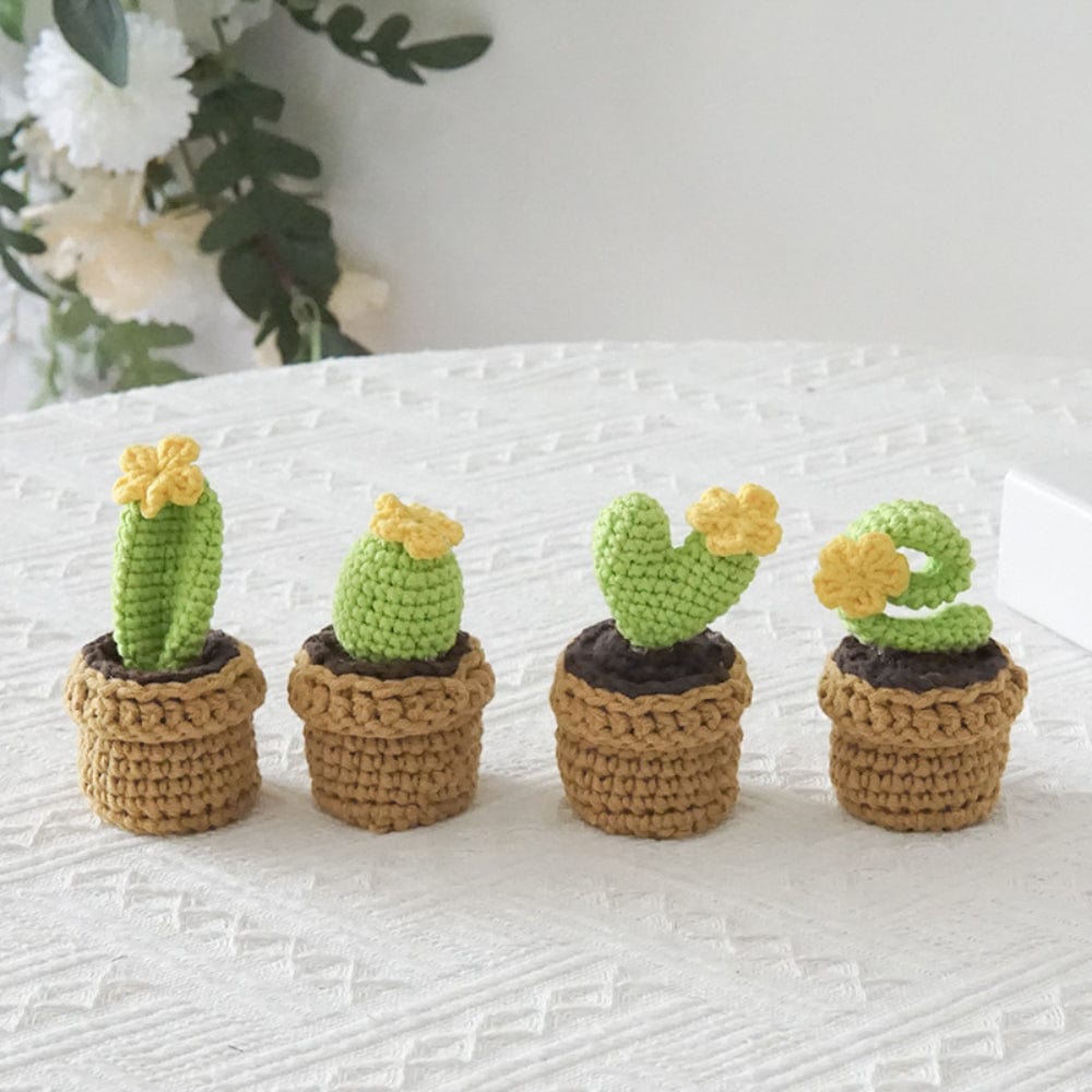 Love Handmade Crochet Completed Hand Woven Knitted Potted Plants Gift for Handicraft Lover - Giftlab