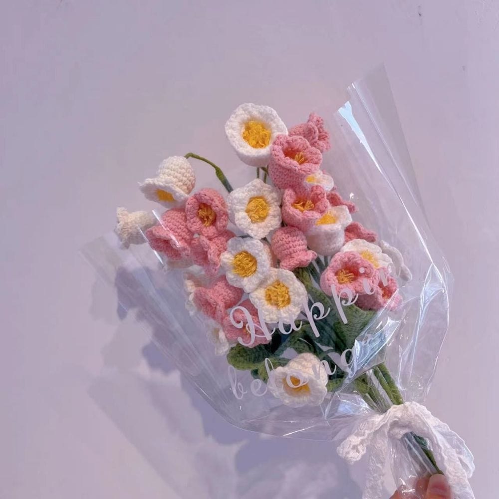 1pc Handmade Knitted Flower Bell Orchid Crochet Flower Gift for Her - Giftlab