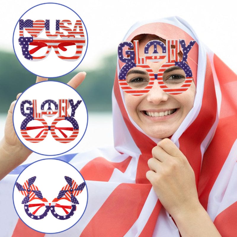 12 Pcs 4th of July American Flag Glasses for Patriotic Party Independence Day Party Accessories - Giftlab