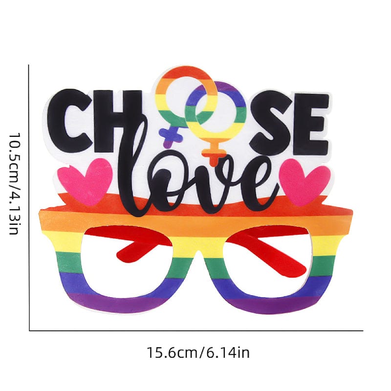 12 Pcs Rainbow Gay Pride Funny Glasses Lesbian LGBT Party Decorations Supplies - Giftlab