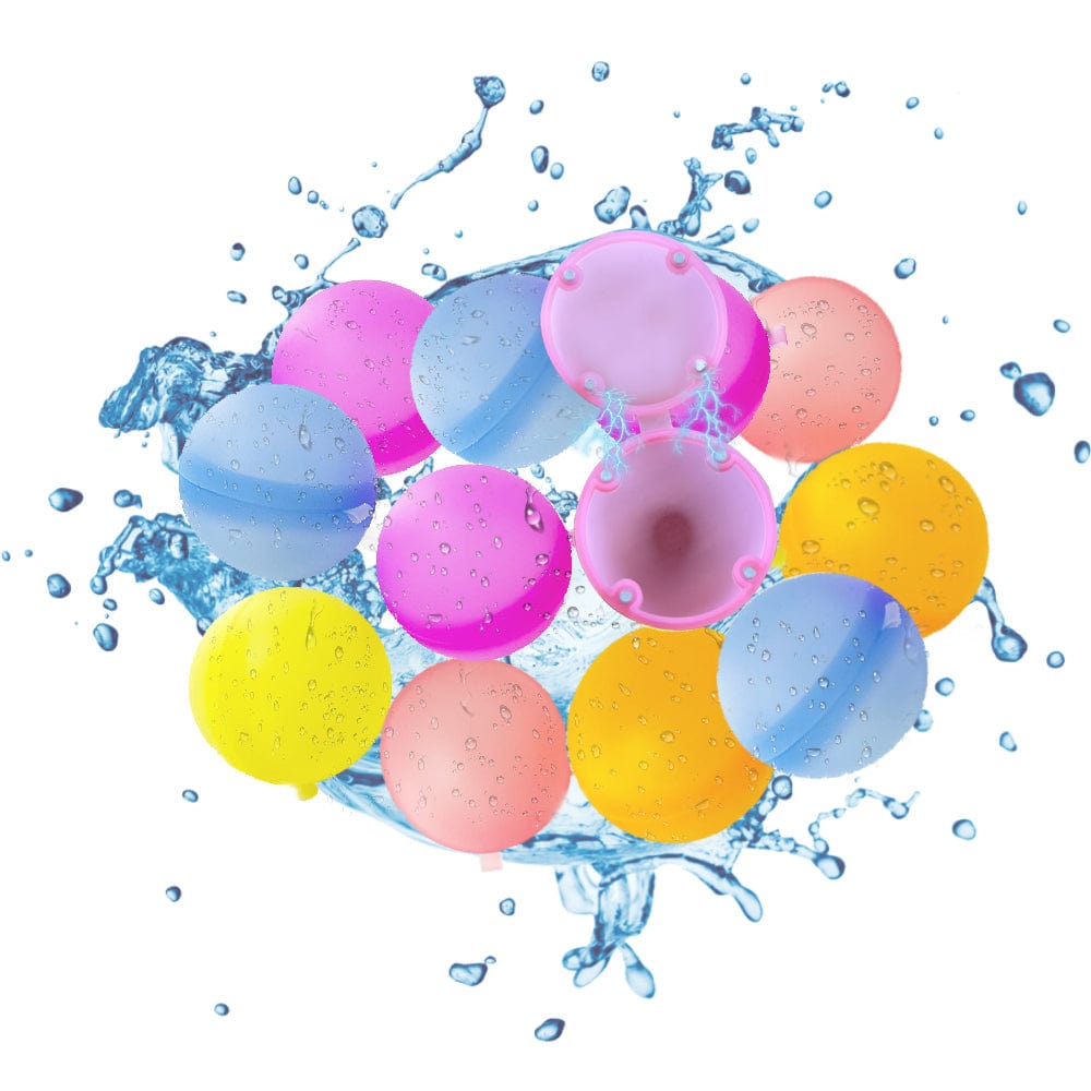 Magnetic Reusable Water Balloons Self Sealing Quick Fill Refillable Water Balls for Kids - Giftlab