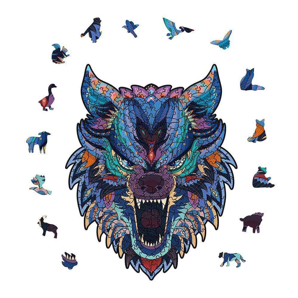 Wolf Puzzle Owl Gift Wooden Jigsaw Puzzles For Kids - Giftlab