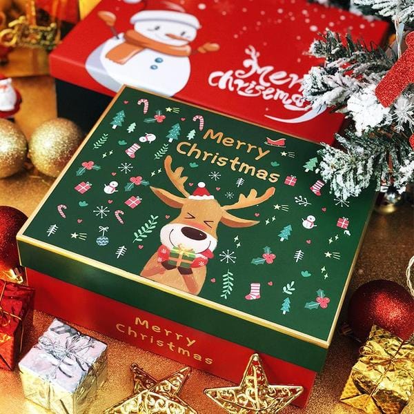 23cm x 18cm x 7cm Christmas Gift Box with Lids for Wrapping Gifts - Giftlab