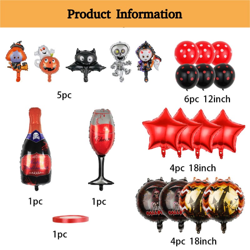 Halloween Balloon Kit for Halloween Party Decorations Supplies Set - Giftlab