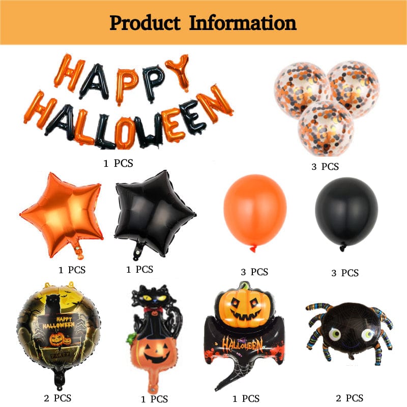 Halloween Party Banner Balloon Decorations Kits for Halloween Party Decorations Supplies - Giftlab