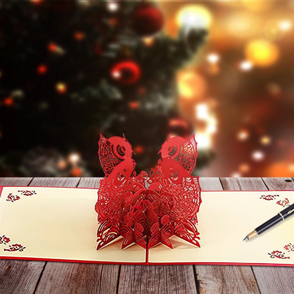 Fish 3D Pop Up Card Happy New Year Greeting Card - Giftlab