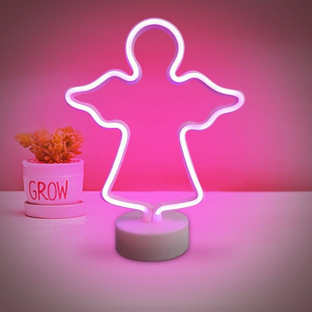 Neon Led Lights Angel Shape Valentine‘s Day Gift For Lover - Giftlab