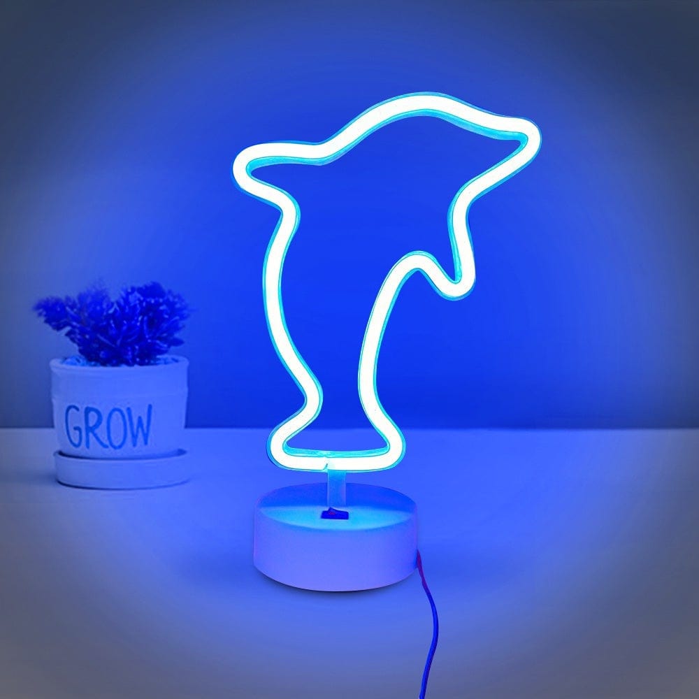 LED Animal Shape Neon Lights Gift For Kids-Dolphin - Giftlab