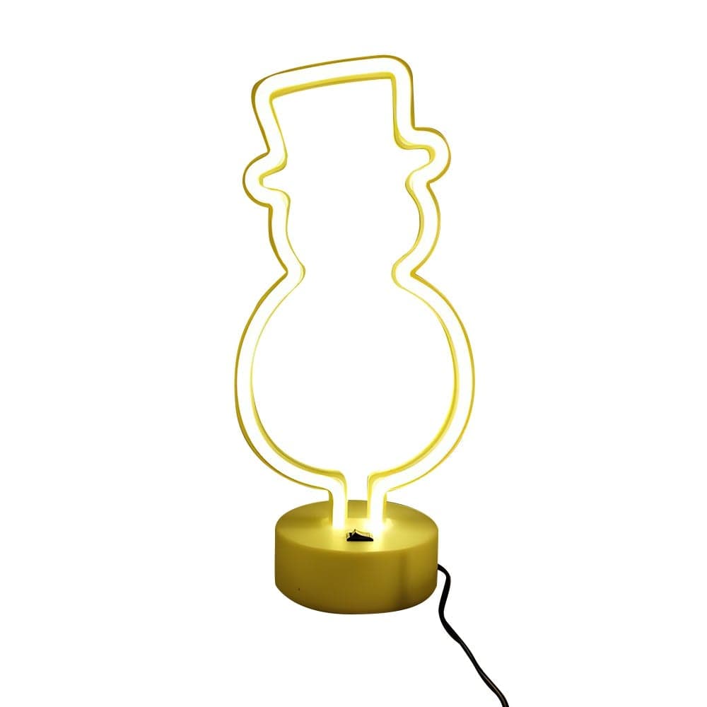 Childrens Night Lights Neon Lamp LED Light Gift For Children-Snowman - Giftlab