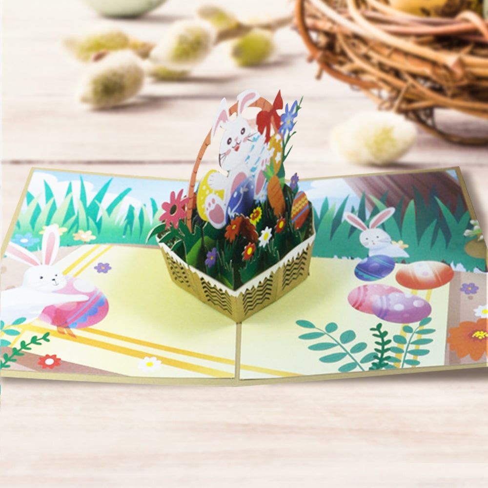 Bunny Greeting Card Easter 3D Pop Up Card Easter Gifts for Kids - Giftlab