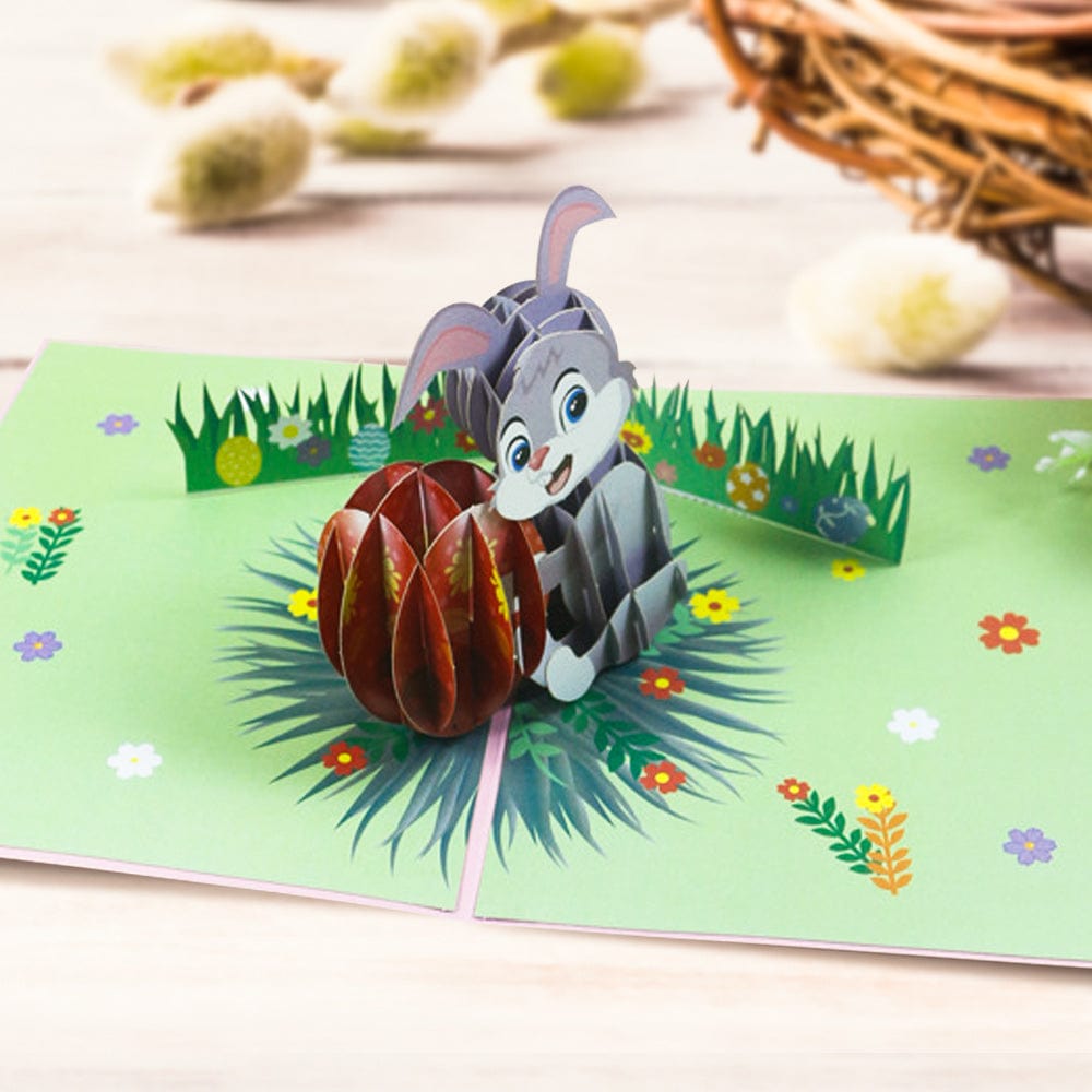 Bunny Greeting Card Easter 3D Pop Up Card Easter Gifts for Kids - Giftlab
