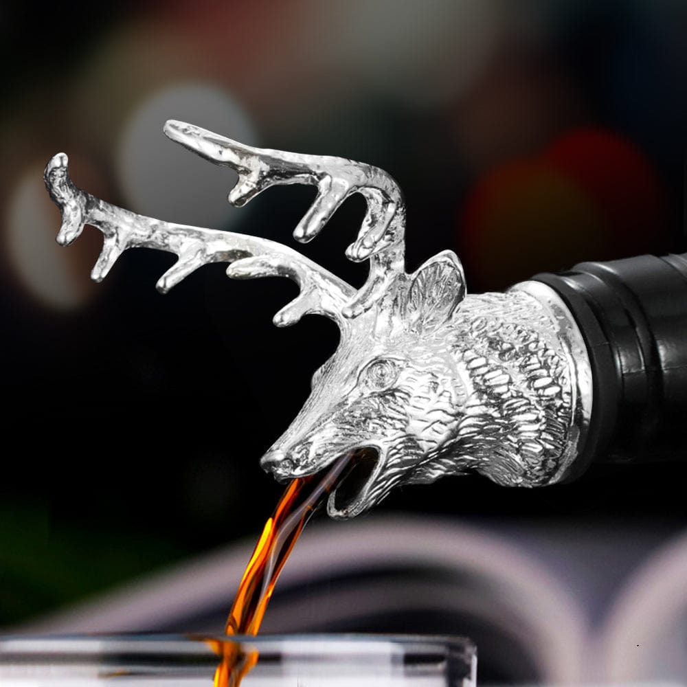 Deer Head Wine Pourer Wine Stopper Gifts for Dad 3 Colors - Giftlab