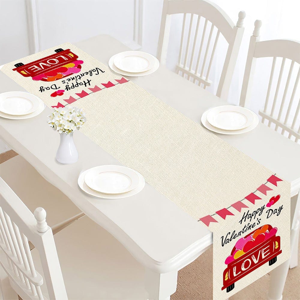 Valentines Day Table Runner Love Car Table Runner Valentine's Day Gifts - Giftlab