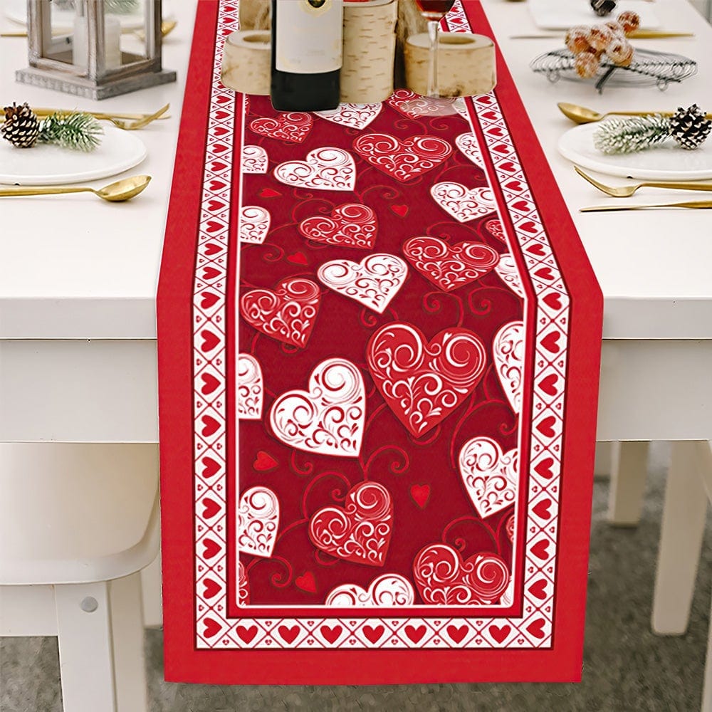 Valentines Day Table Runner Red Love Table Runner Valentine's Day Gifts - Giftlab