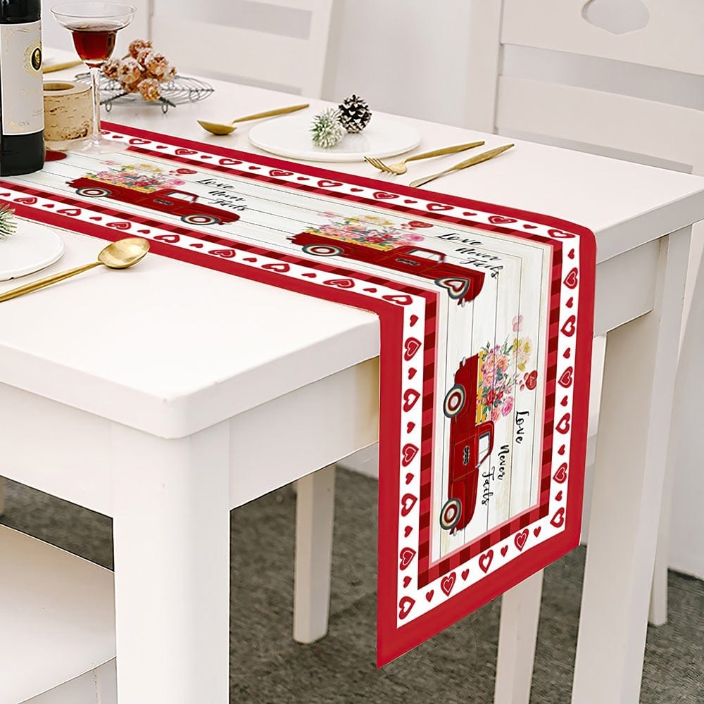 Valentines Day Table Runner Love Never Fails Table Runner Valentine's Day Gifts - Giftlab