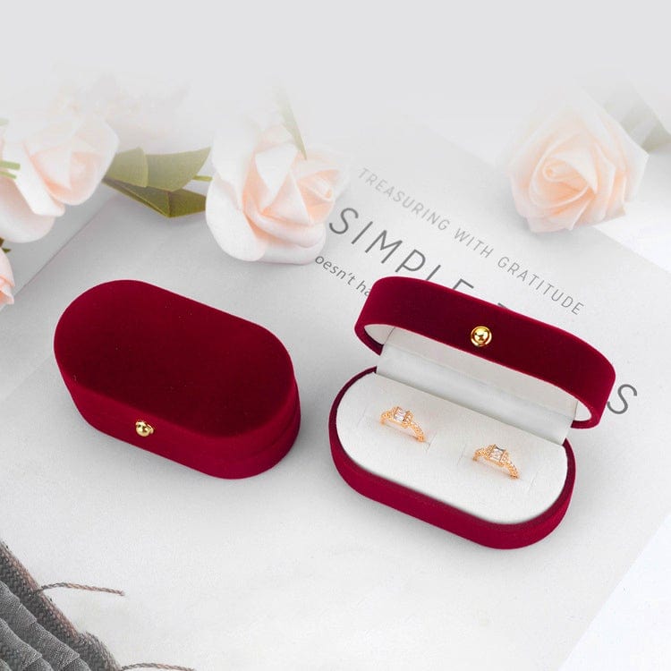 Square Ring Box Wedding Paired Rings Box Valentine's Day Gifts for Proposal Wedding Engagement - Giftlab