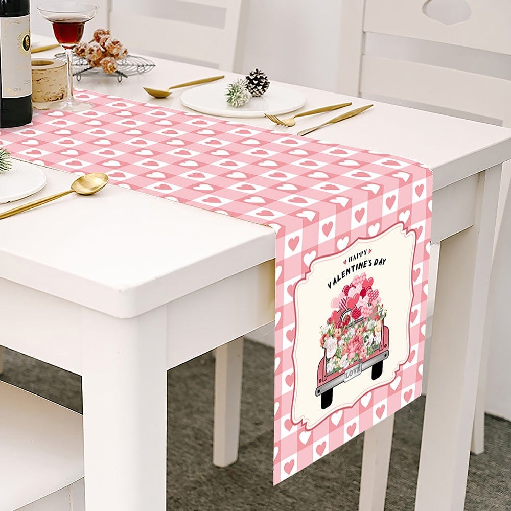 Valentines Day Table Runner Car and Balloon Table Runner Valentine's Day Gifts - Giftlab
