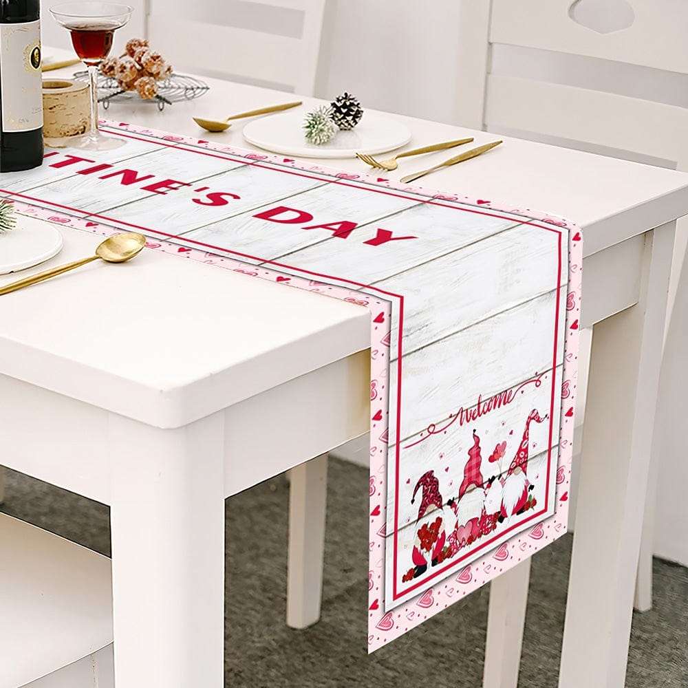 Three Goblins Table Runner Valentines Day Table Runner Pink Valentine's Day Gifts - Giftlab