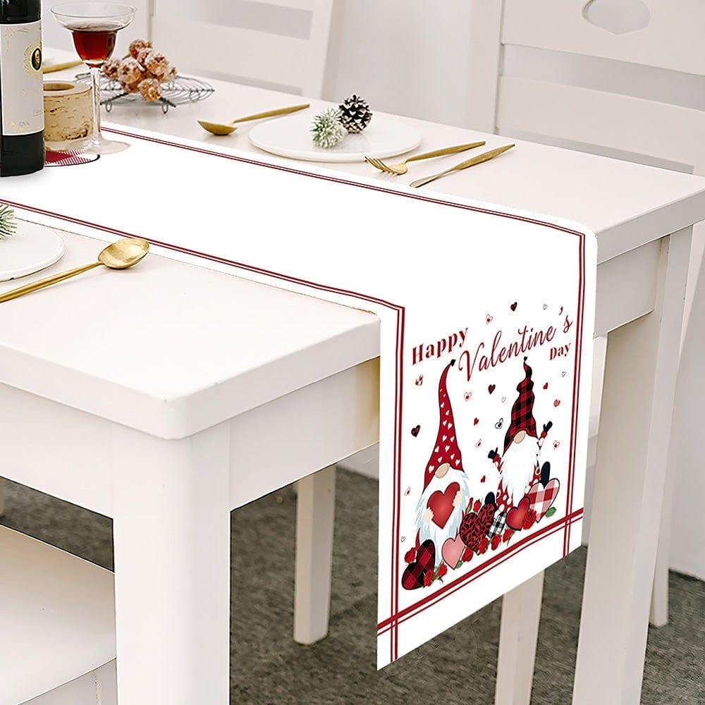 Two Goblins Table Runner Valentines Day Table Runner Valentine's Day Gifts - Giftlab