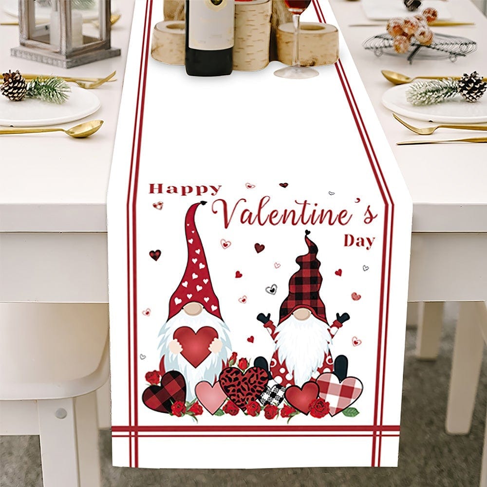 Two Goblins Table Runner Valentines Day Table Runner Valentine's Day Gifts - Giftlab