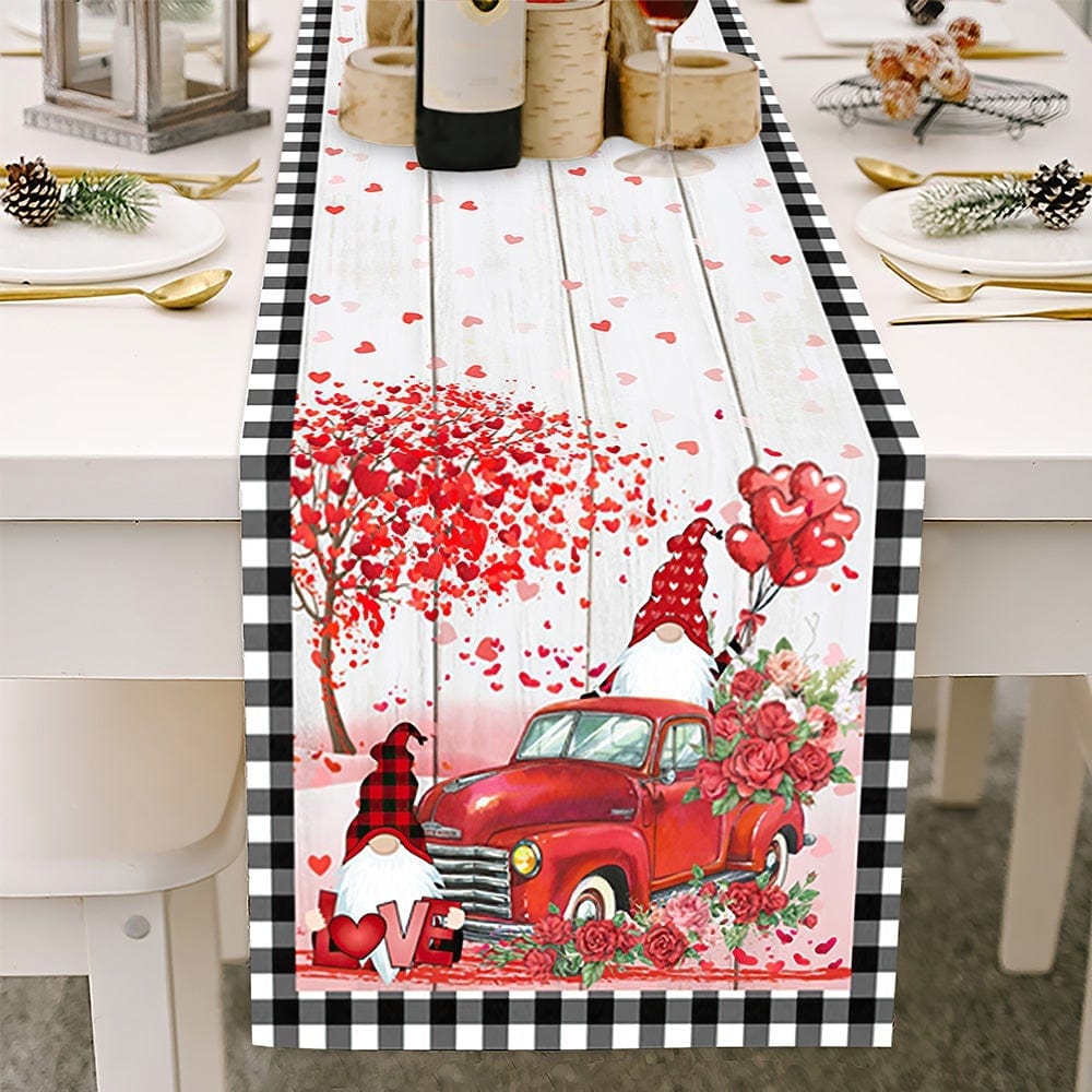 Goblins and Car Table Runner Valentine's Day Decor Valentine's Day Gifts - Giftlab