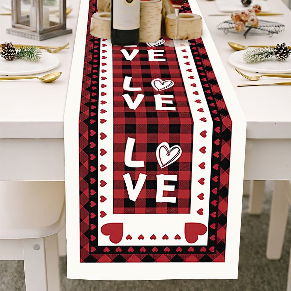 Valentines Day Table Runner Love Table Runner Valentine's Day Gifts - Giftlab
