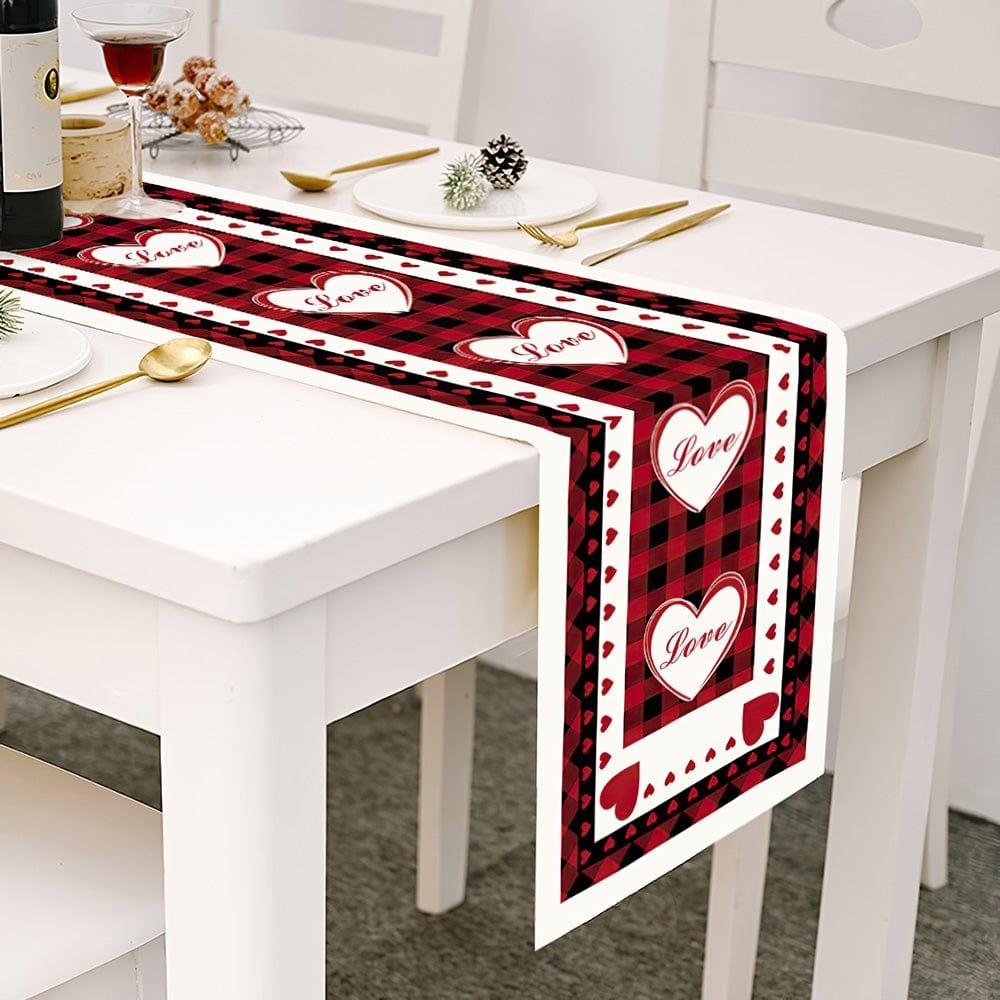 Valentines Day Table Runner Red Table Runner with Heart Valentine's Day Gifts - Giftlab